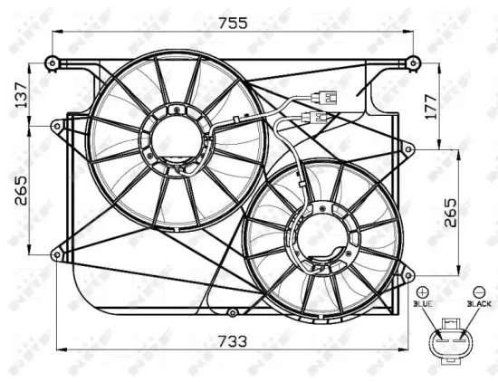 Lüfter, Motorkühlung 12 V NRF 47535 Bild Lüfter, Motorkühlung 12 V NRF 47535