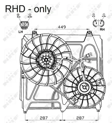 Lüfter, Motorkühlung 12 V NRF 47549 Bild Lüfter, Motorkühlung 12 V NRF 47549