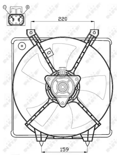 Lüfter, Motorkühlung 12 V NRF 47550 Bild Lüfter, Motorkühlung 12 V NRF 47550