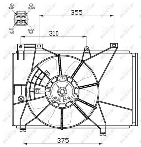 Lüfter, Motorkühlung 12 V NRF 47551 Bild Lüfter, Motorkühlung 12 V NRF 47551