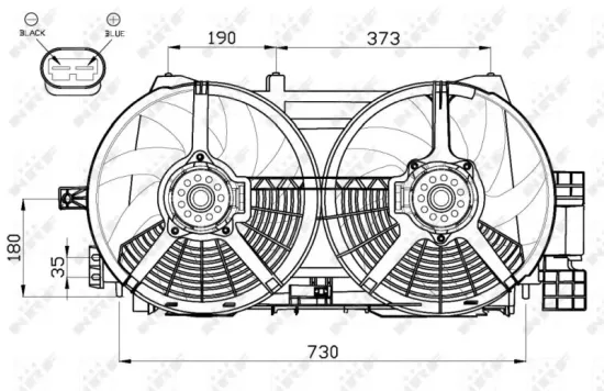 Lüfter, Motorkühlung 12 V NRF 47556 Bild Lüfter, Motorkühlung 12 V NRF 47556