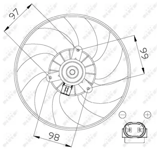 Lüfter, Motorkühlung 12 V NRF 47557 Bild Lüfter, Motorkühlung 12 V NRF 47557