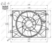 Lüfter, Motorkühlung 12 V NRF 47560