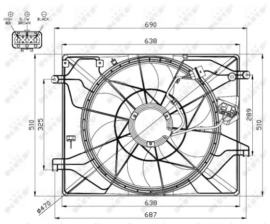 Lüfter, Motorkühlung 12 V NRF 47560 Bild Lüfter, Motorkühlung 12 V NRF 47560