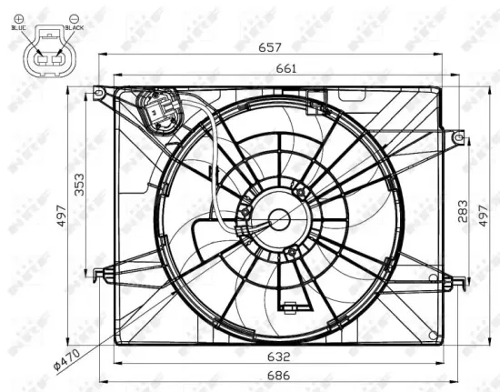 Lüfter, Motorkühlung 12 V NRF 47561 Bild Lüfter, Motorkühlung 12 V NRF 47561