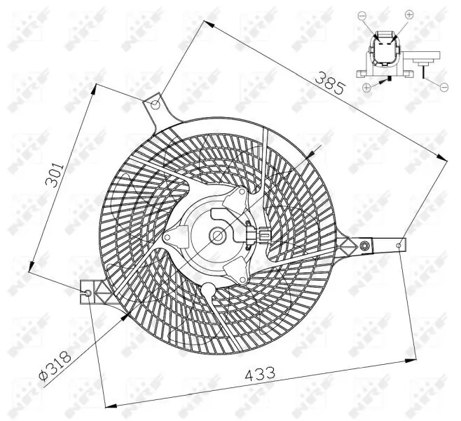 Lüfter, Motorkühlung 12 V NRF 47572