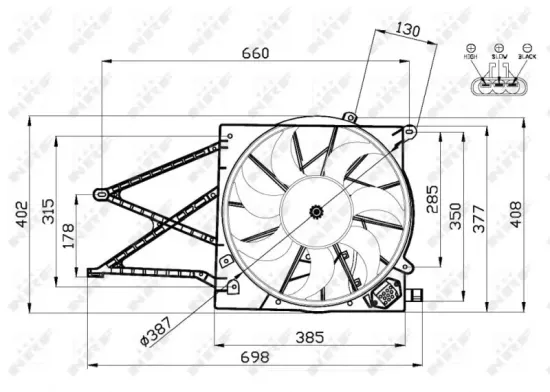 Lüfter, Motorkühlung 12 V NRF 47582 Bild Lüfter, Motorkühlung 12 V NRF 47582