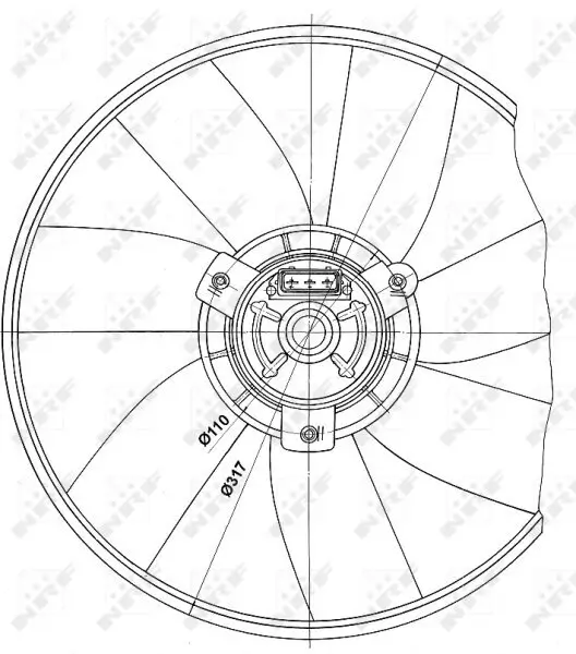 Lüfter, Motorkühlung 12 V NRF 47660