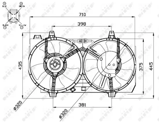 Lüfter, Motorkühlung 12 V NRF 47667 Bild Lüfter, Motorkühlung 12 V NRF 47667