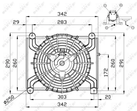 Lüfter, Motorkühlung 12 V NRF 47668 Bild Lüfter, Motorkühlung 12 V NRF 47668