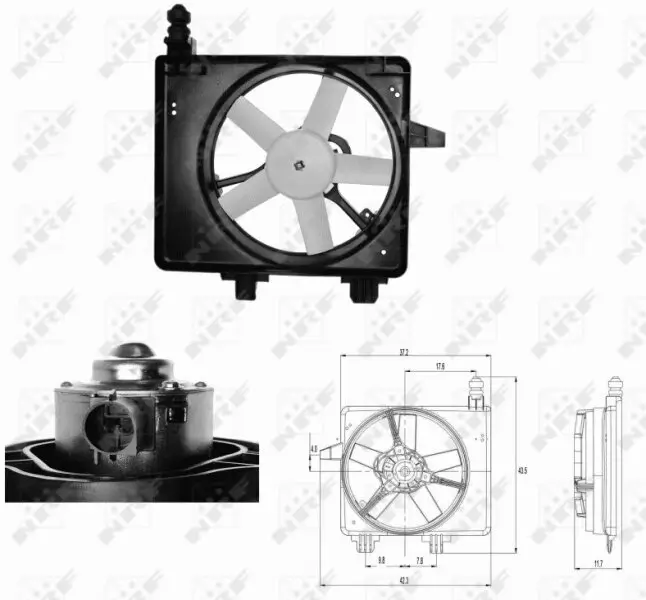 Lüfter, Motorkühlung 12 V NRF 47680