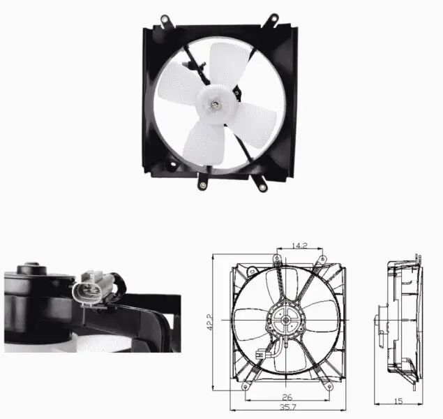 Lüfter, Motorkühlung 12 V NRF 47693