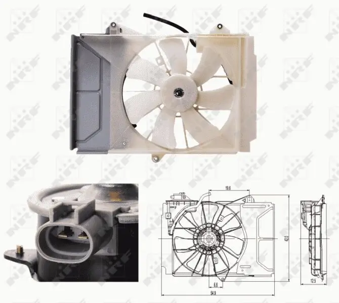 Lüfter, Motorkühlung 12 V NRF 47697