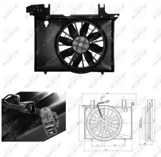 Lüfter, Motorkühlung 12 V NRF 47703 Bild Lüfter, Motorkühlung 12 V NRF 47703