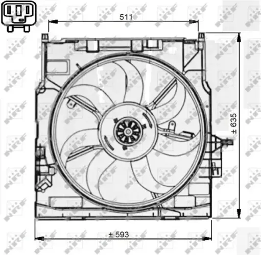 Lüfter, Motorkühlung 12 V NRF 47733 Bild Lüfter, Motorkühlung 12 V NRF 47733