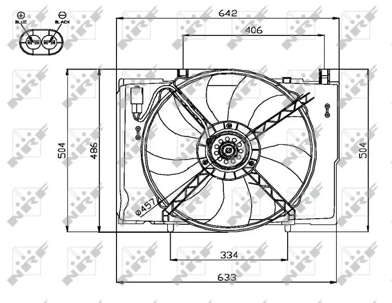 Lüfter, Motorkühlung 12 V NRF 47741