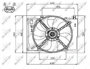 Lüfter, Motorkühlung 12 V NRF 47741