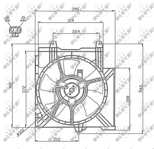 Lüfter, Motorkühlung 12 V NRF 47742 Bild Lüfter, Motorkühlung 12 V NRF 47742