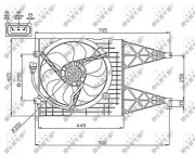 Lüfter, Motorkühlung 12 V NRF 47744