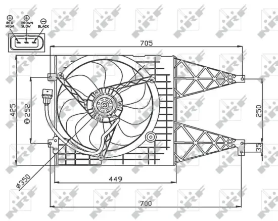 Lüfter, Motorkühlung 12 V NRF 47744 Bild Lüfter, Motorkühlung 12 V NRF 47744