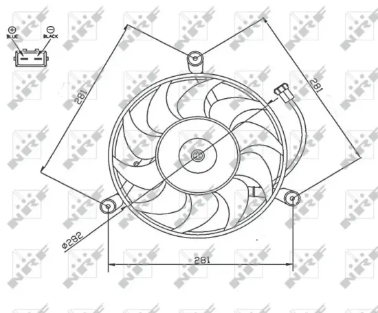 Lüfter, Motorkühlung 12 V NRF 47745 Bild Lüfter, Motorkühlung 12 V NRF 47745