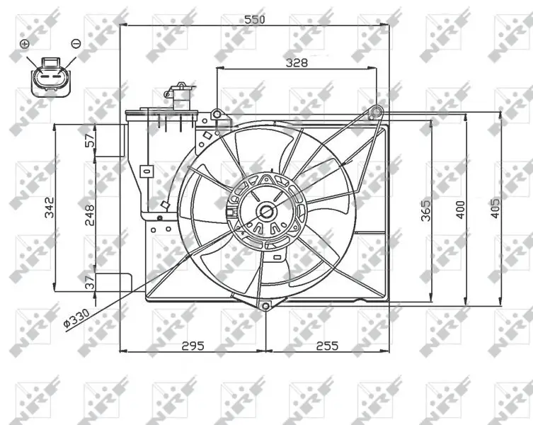 Lüfter, Motorkühlung 12 V NRF 47746