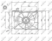 Lüfter, Motorkühlung 12 V NRF 47746