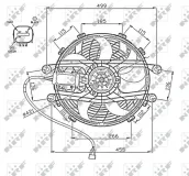 Lüfter, Motorkühlung 12 V NRF 47747