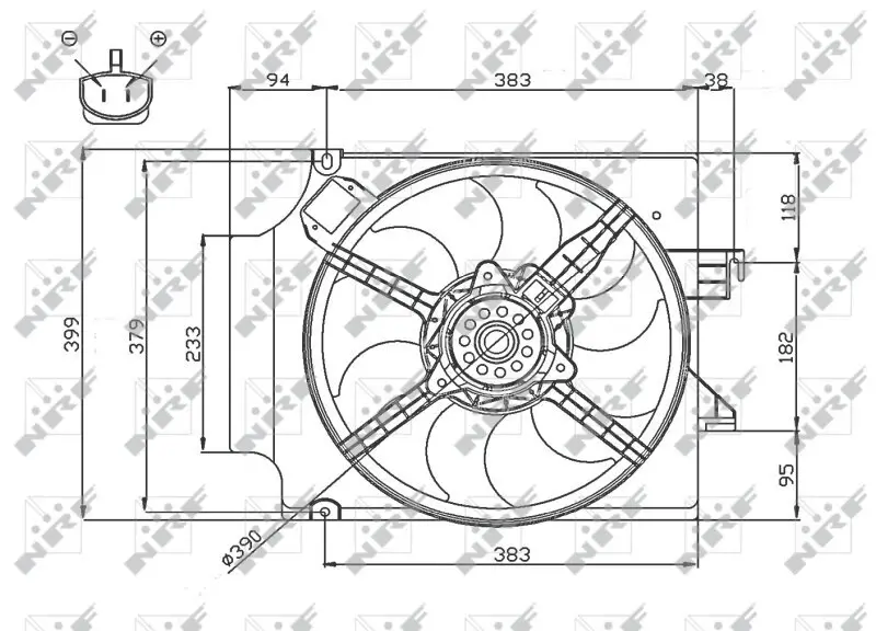 Lüfter, Motorkühlung 12 V NRF 47748