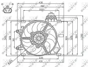 Lüfter, Motorkühlung 12 V NRF 47750