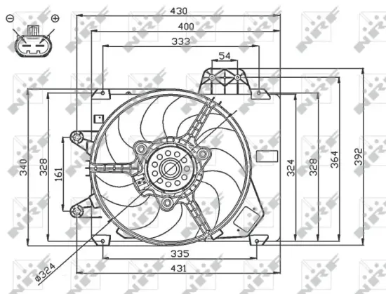 Lüfter, Motorkühlung 12 V NRF 47750 Bild Lüfter, Motorkühlung 12 V NRF 47750