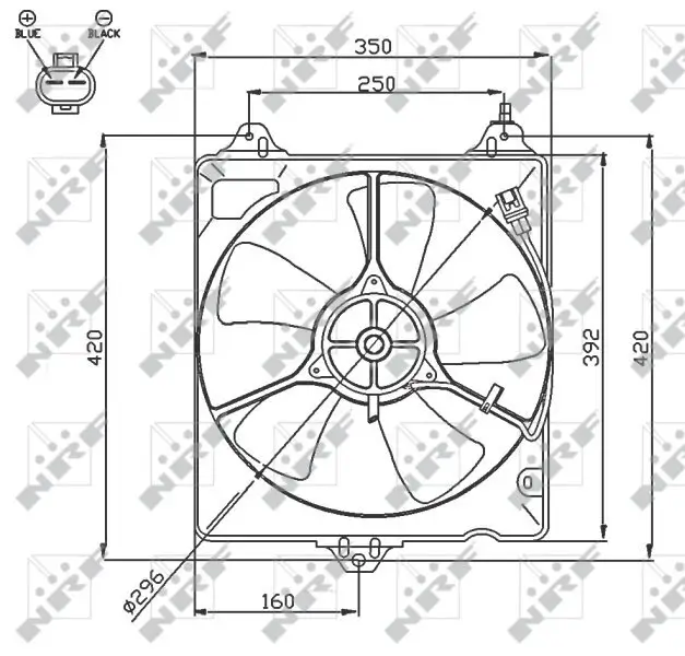 Lüfter, Motorkühlung 12 V NRF 47753