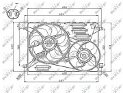 Lüfter, Motorkühlung 12 V NRF 47754