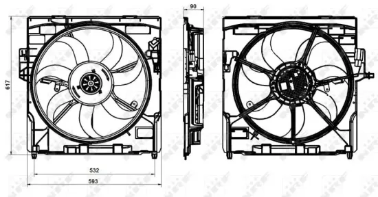 Lüfter, Motorkühlung 12 V NRF 47864 Bild Lüfter, Motorkühlung 12 V NRF 47864