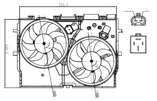 Lüfter, Motorkühlung 12 V NRF 47866 Bild Lüfter, Motorkühlung 12 V NRF 47866