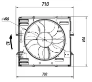 Lüfter, Motorkühlung 12 V NRF 47921