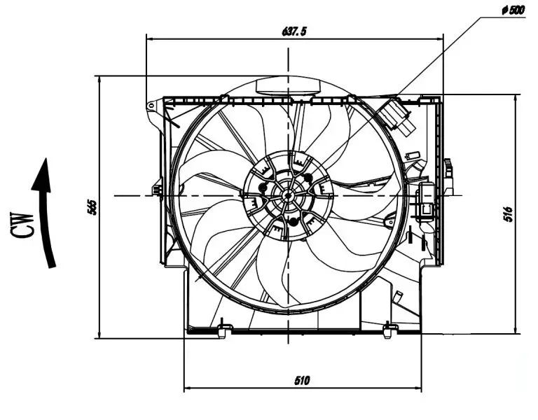 Lüfter, Motorkühlung 12 V NRF 47923