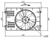 Lüfter, Motorkühlung 12 V NRF 47925