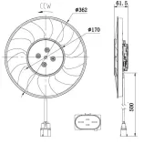 Lüfter, Motorkühlung 12 V NRF 47931