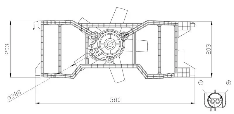 Lüfter, Motorkühlung 12 V NRF 47944