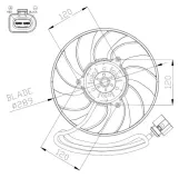 Lüfter, Motorkühlung 12 V NRF 47946