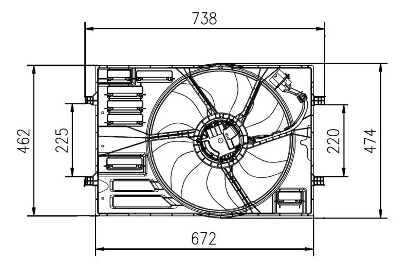 Lüfter, Motorkühlung 12 V NRF 47950