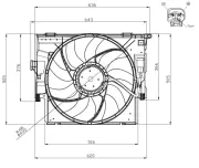 Lüfter, Motorkühlung 12 V NRF 47956