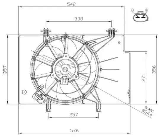 Lüfter, Motorkühlung 12 V NRF 47957 Bild Lüfter, Motorkühlung 12 V NRF 47957