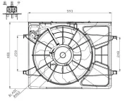 Lüfter, Motorkühlung 12 V NRF 47958