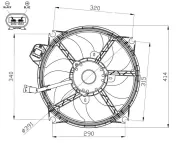 Lüfter, Motorkühlung 12 V NRF 47965