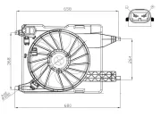 Lüfter, Motorkühlung 12 V NRF 47966