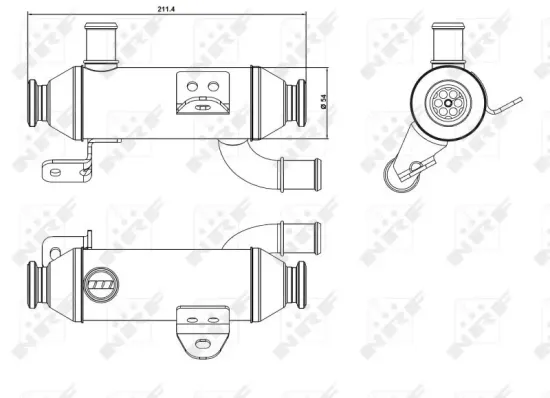 Kühler, Abgasrückführung NRF 48008 Bild Kühler, Abgasrückführung NRF 48008