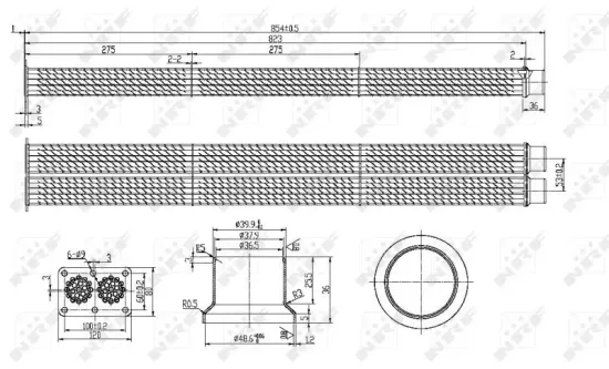 Kühler, Abgasrückführung NRF 48101 Bild Kühler, Abgasrückführung NRF 48101
