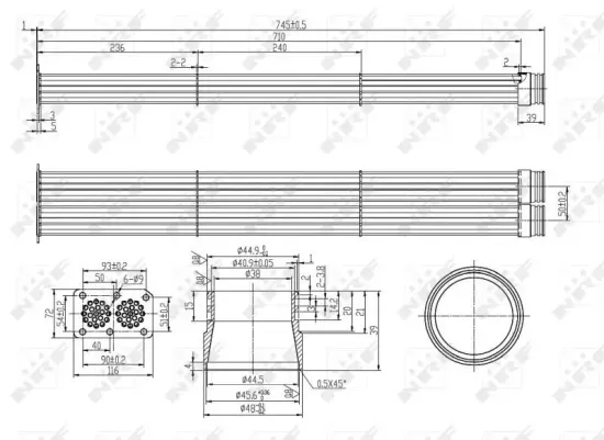 Kühler, Abgasrückführung NRF 48102 Bild Kühler, Abgasrückführung NRF 48102